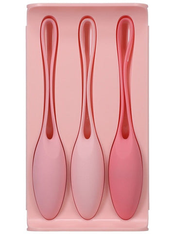 Doc Johnson 3 Silicone Balls Kegel Trainer Set Progressive Pelvic Floor Training - Love Eggs and Kegel Exercisers