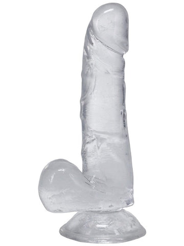 Doc Johnson 6 inch Realistic Dick In A Bag Crystal Clear Dildo - Realistic Dildos