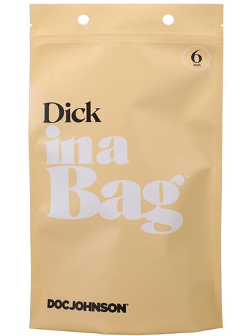 Doc Johnson 6 inch Realistic Dick In A Bag Crystal Clear Dildo - Realistic Dildos