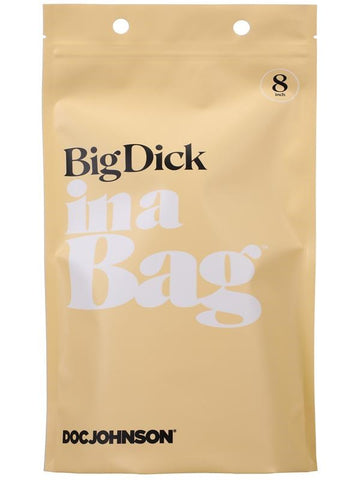 Doc Johnson 8 inch Realistic Big Dick In A Bag with Suction Cup Base - Realistic Dildos