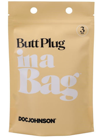 Doc Johnson Beginner Friendly Butt Plug In A Bag 3 Inch Silicone Design - Butt Plugs