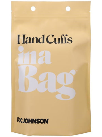 Doc Johnson Bondage Hand Cuffs In A Bag Vegan Leather Restraints - Cuffs and Restraints