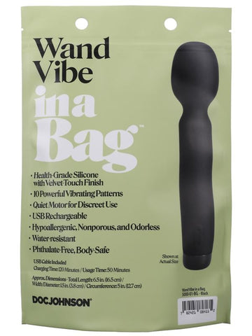 Doc Johnson Rechargeable Body Wand Vibrator with 10 Intensities and Storage Bag - Body Wands