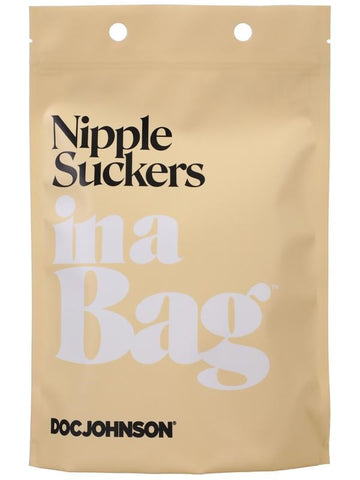 Doc Johnson Silicone Nipple Suckers In A Bag with Strong Suction - Nipple and Clit Clamps