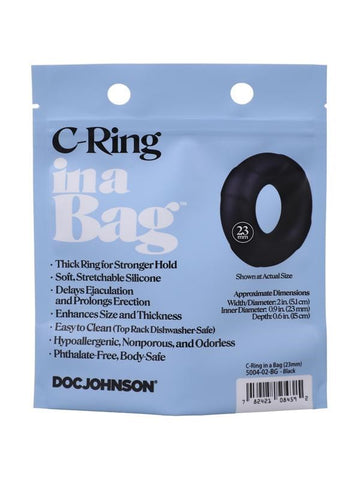Doc Johnson Stretchy Cock Ring In A Bag Enhances Erections and Girth - Stretchy Cock Rings