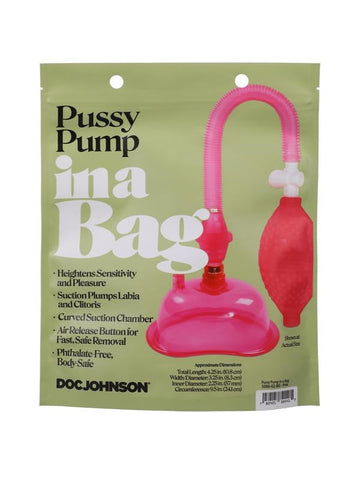 Doc Johnson Womans Pussy Pump In A Bag Curved Suction Chamber Design - Pussy And Clit Toys
