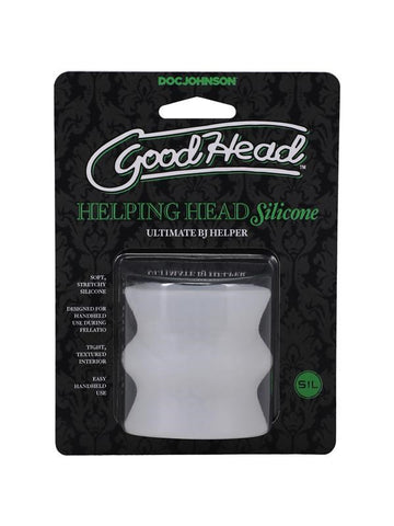 Doc Johnson GoodHead Helping Head Silicone Mini Stroker Oral Enhancement - Masturbators and Strokers