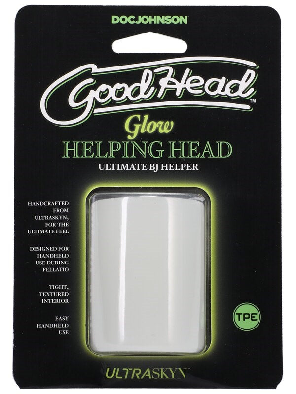 Doc Johnson GoodHead Glow Helping Head Mini Male Stroker - - Masturbators and Strokers