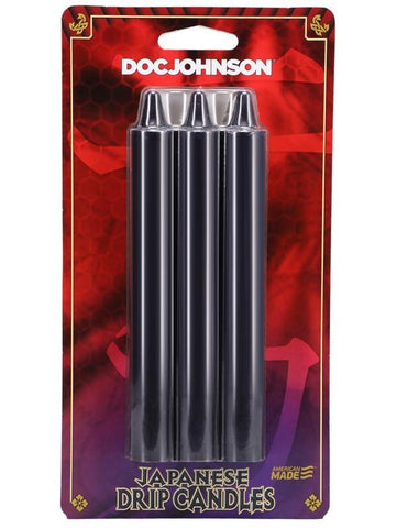 Doc Johnson Japanese Drip Wax Play Candles 3 Pack for Sensual Play - Bath and Intimate Fragrances