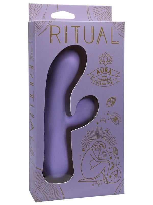 Doc Johnson Ritual Aura Rechargeable Silicone Rabbit Vibe Dual Stimulation - - Rabbit Vibrators
