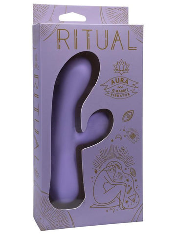 Doc Johnson Ritual Aura Rechargeable Silicone Rabbit Vibe Dual Stimulation - Rabbit Vibrators
