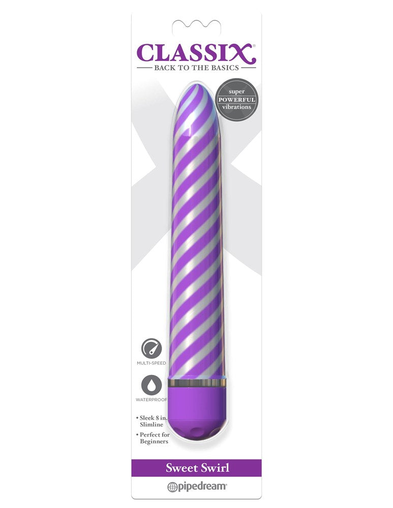 Pipedream Products Classix Sweet Swirl 8 Inch Bullet Vibrator - - Bullet Vibrators
