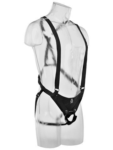 Pipedream Products King Cock 10 Inch Hollow Strap On Suspender System - Strap On Sextoys