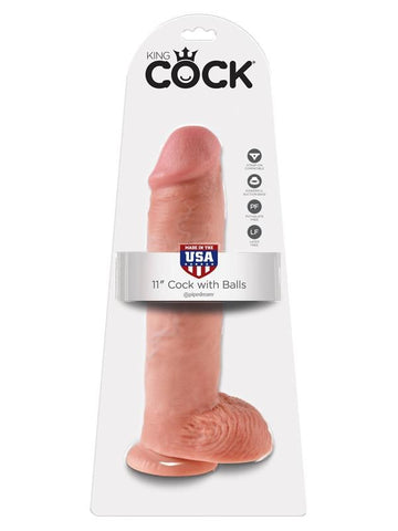 Pipedream Products King Cock 11 inch Suction Cup Realistic Dildo With Balls - Realistic Dildos
