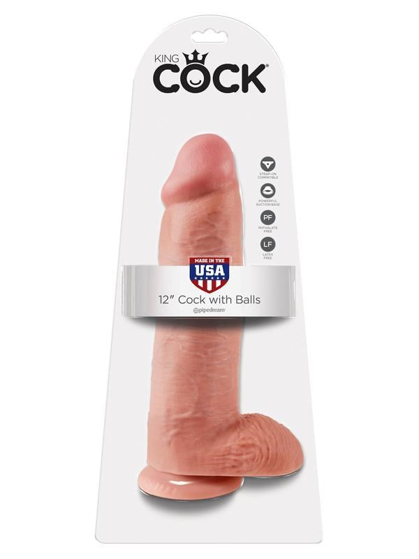 Pipedream Products King Cock 12 inch Cock With Balls Realistic Dildo - - Realistic Dildos