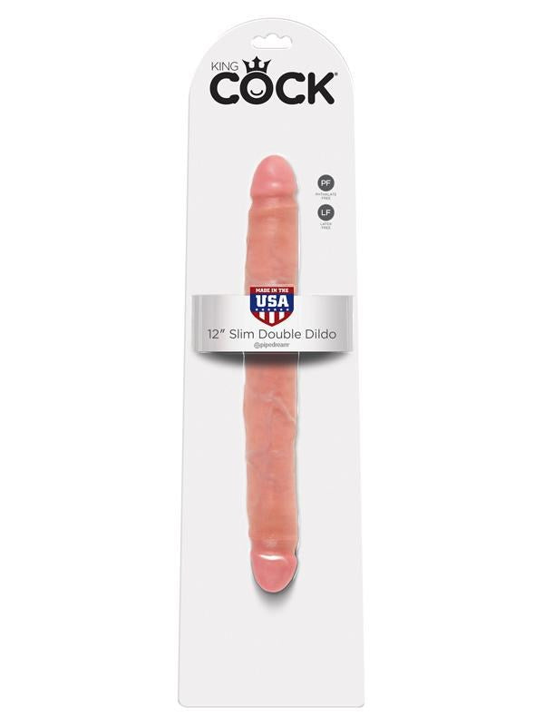 Pipedream Products King Cock 12 inch Slim Double Ender Realistic Dildo - - Double Ender
