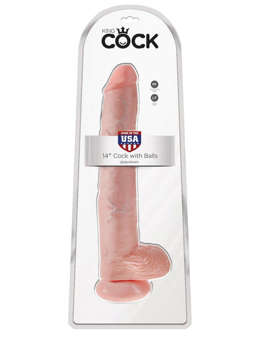 Pipedream Products King Cock 14 Inch Cock with Balls Realistic Dildo - Realistic Dildos
