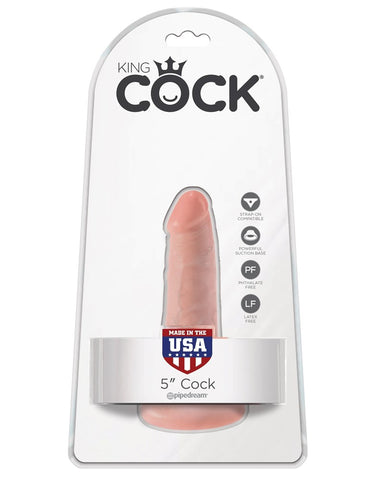 Pipedream Products King Cock 5 Inch Cock Realistic Dildo with Suction Cup - Realistic Dildos