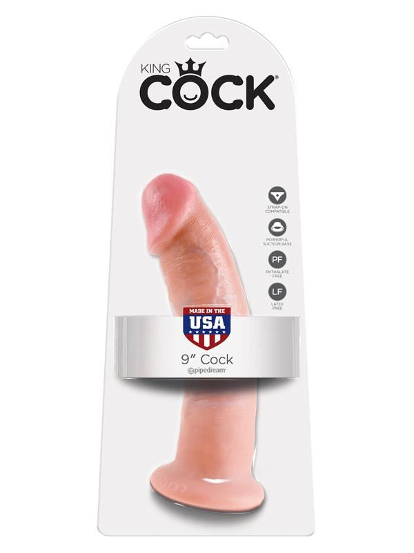 Pipedream Products King Cock 9 Inch Cock Realistic Dildo with Suction Cup - - Realistic Dildos