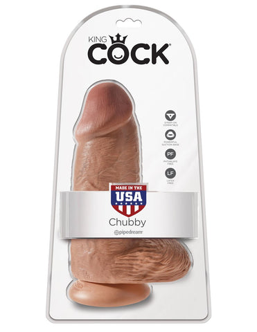 Pipedream Products King Cock Chubby 9 Inch Realistic Dildo with Suction Cup - Realistic Dildos
