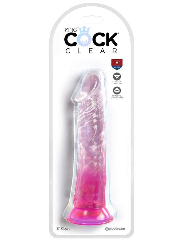Pipedream Products King Cock Clear 8 Inch Cock Translucent Realistic Dildo - - Realistic Dildos