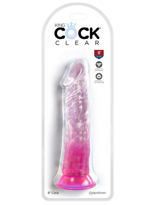 Pipedream Products King Cock Clear 8 Inch Cock Translucent Realistic Dildo - - Realistic Dildos