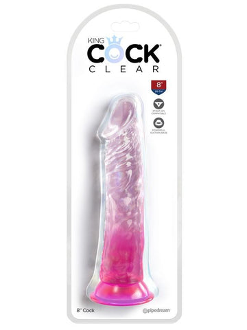 Pipedream Products King Cock Clear 8 Inch Cock Translucent Realistic Dildo - Realistic Dildos