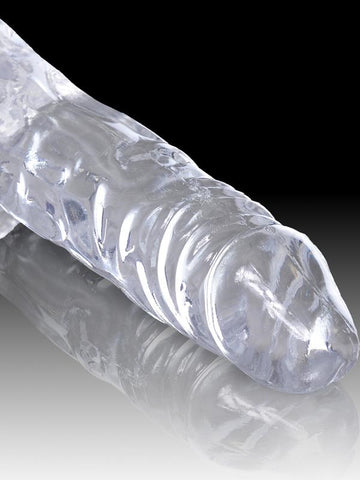 Pipedream Products King Cock with Balls Clear Realistic Dildo - Realistic Dildos