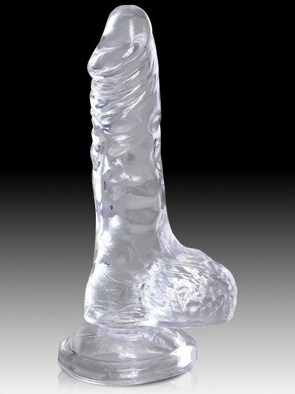 Pipedream Products King Cock with Balls Clear Realistic Dildo - - Realistic Dildos