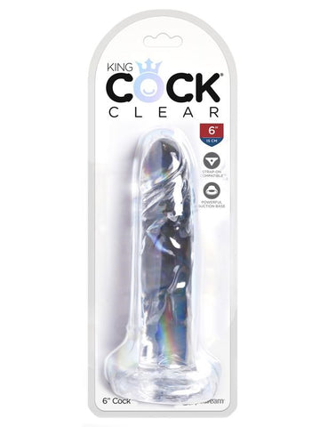 Pipedream Products King Cock Clear Realistic Cock With Suction Cup Base - Realistic Dildos