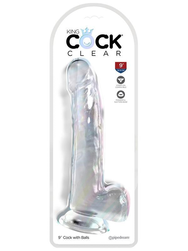 Pipedream Products King Cock Clear Cock with Balls Clear Realistic Dildo - - Realistic Dildos