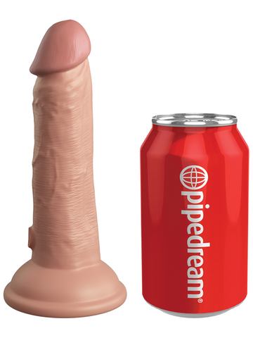 Pipedream King Cock Elite 6 Vibrating Dual Density Cock Lifelike Realism - Vibrating Dildos
