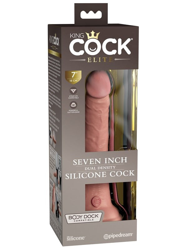 Pipedream Products Dual Density Delight King Cock Elite Silicone Dildo - - Realistic Dildos