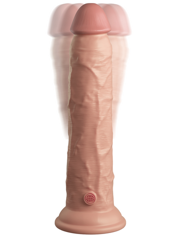 Pipedream Products King Cock Elite 9 Vibrating Silicone Cock Remote Dual Density - Vibrating Dildos