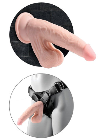 Pipedream Products King Cock Plus Triple Density Cock with Swinging Balls - Realistic Dildos