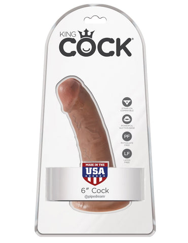 Pipedream Products King Cock Realistic Dildo with Suction Cup Tan - Realistic Dildos