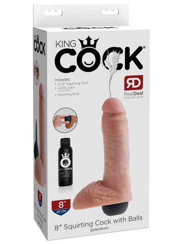King Cock Squirting Realistic Cock with Balls Flesh Dildo with Ejaculation - Realistic Dildos