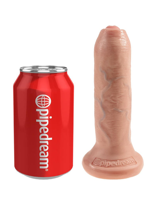 Pipedream Products King Cock Uncut Lifelike with Foreskin Realistic Dildo Flesh - - Realistic Dildos