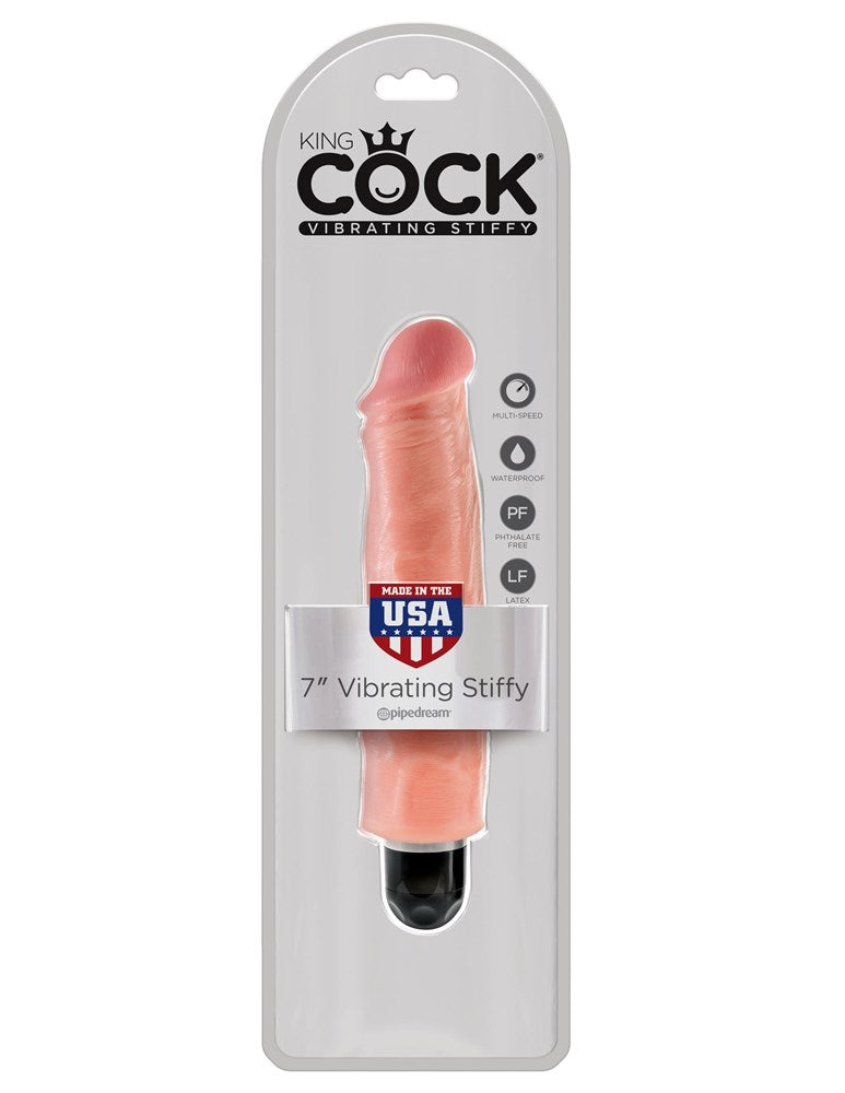 Pipedream Products King Cock Vibrating Stiffy Realistic Dildo with Vibration - - Vibrating Dildos