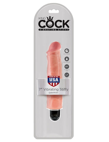 Pipedream Products King Cock Vibrating Stiffy Realistic Dildo with Vibration - Vibrating Dildos