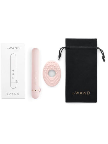 Le Wand Baton Slim Chrome Vibrator with 15 Modes for Clitoral Stimulation - Bullet Vibrators