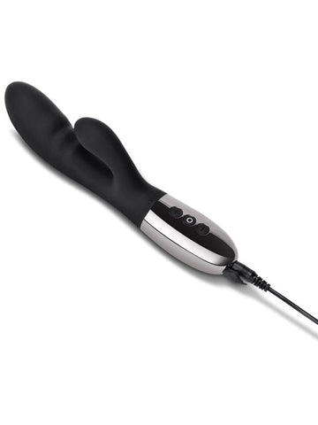 Le Wand Blend Dual Stimulation Rechargeable Vibrator Chrome Rabbit Style - Rabbit Vibrators