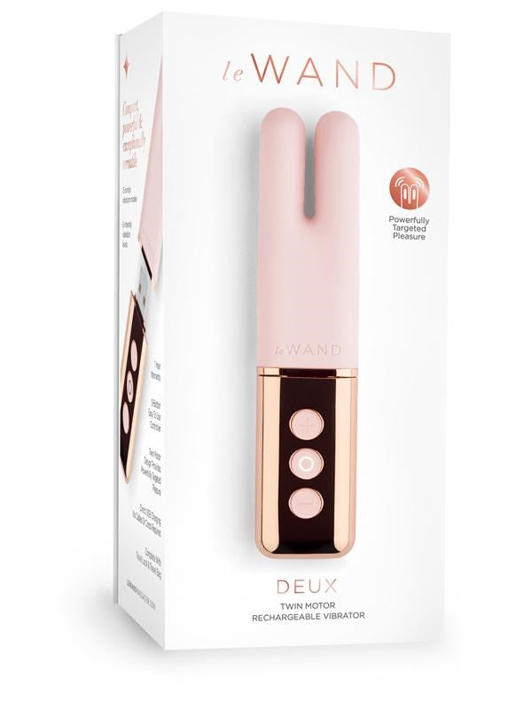 Le Wand Deux Compact Dual Motor Vibrator with 15 Modes - Clit Ticklers and Pulsators