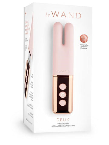 Le Wand Deux Compact Dual Motor Vibrator with 15 Modes - Clit Ticklers and Pulsators