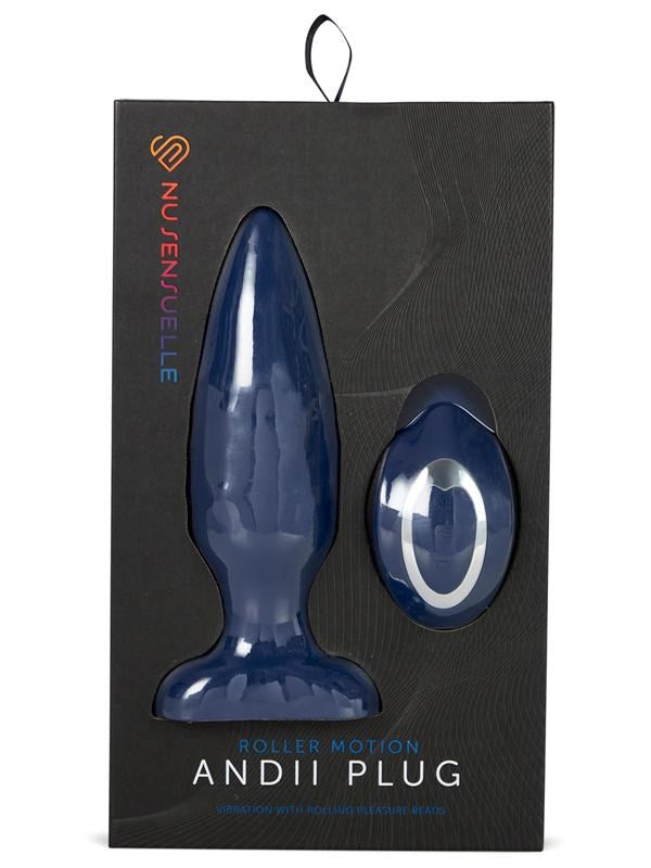 Nu Sensuelle Andii Roller Motion Remote Controlled Butt Plug with Gyrating Action - - Butt Plugs