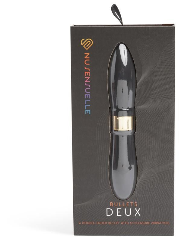 Nu Sensuelle Duo Ended Vibrator Waterproof USB Rechargeable 12 Functions - - Bullet Vibrators