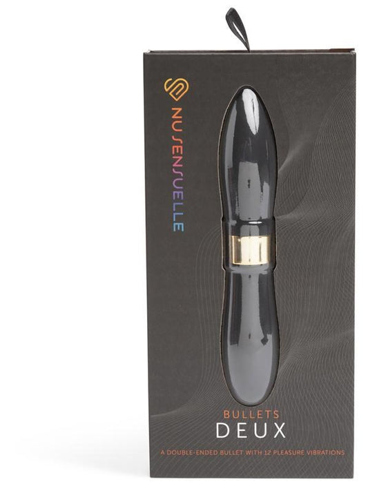 Nu Sensuelle Duo Ended Vibrator Waterproof USB Rechargeable 12 Functions - - Bullet Vibrators
