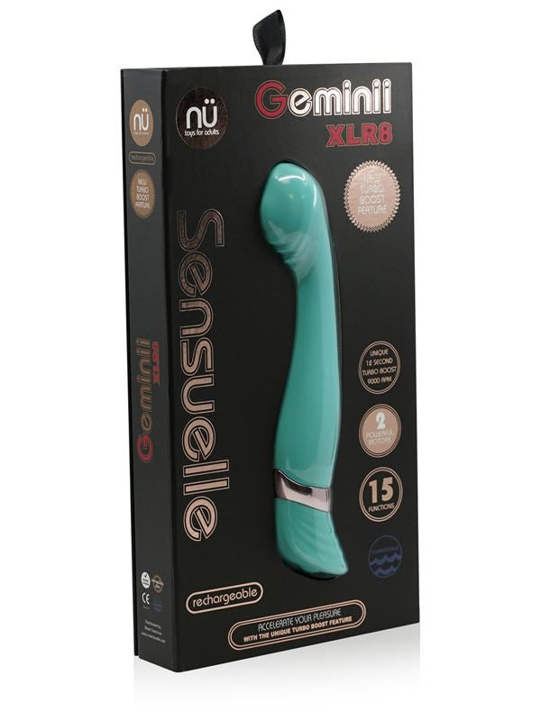 Nu Sensuelle Geminii XLR8 Dual Stimulation G Spot Vibrator with Turbo Boost - - G-Spot Vibrators