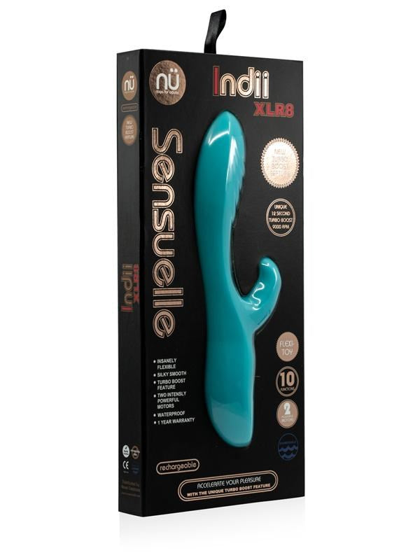 Nu Sensuelle Indii XLR8 Dual Motor Vibrator with Turbo Boost - - Rabbit Vibrators