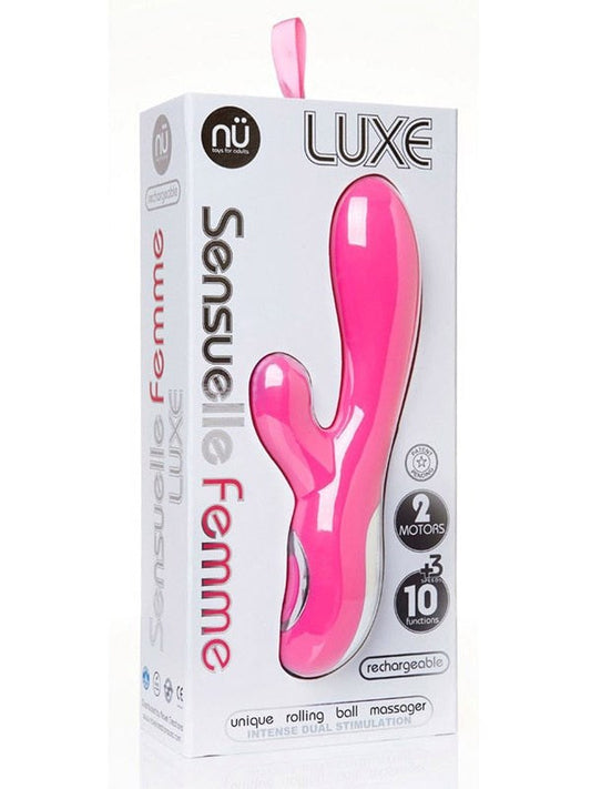 Nu Sensuelle Luxe Powerful Silicone Rabbit Vibrator with Dual Motors - - Rabbit Vibrators